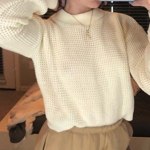 Cropped White Knit